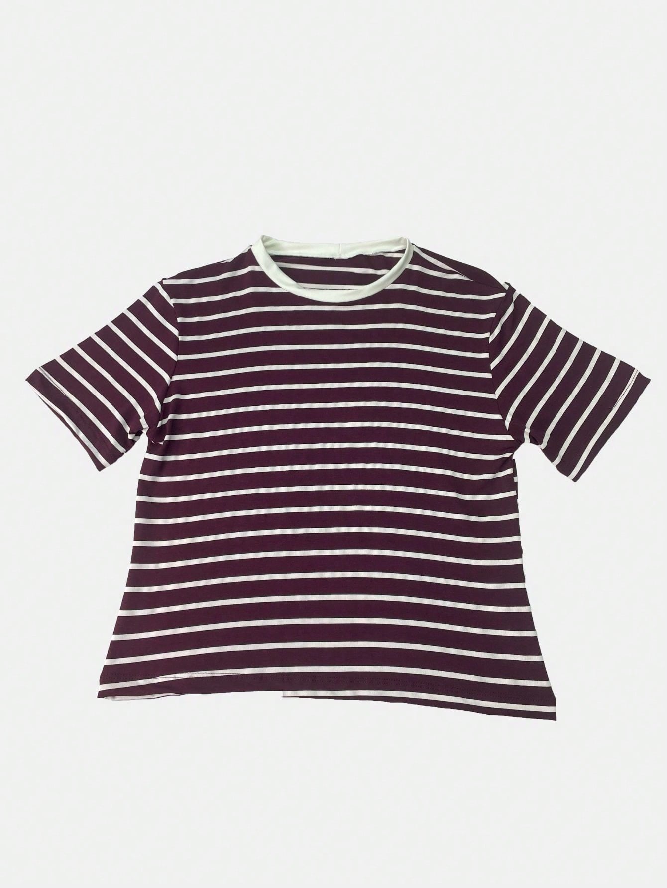 K&K FASHION  T-Shirt Blusa Basica Com Listras